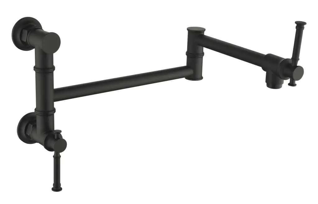 Wall Mount Pot Filler Faucet Modern Brass Design Kitchen w1272-deen