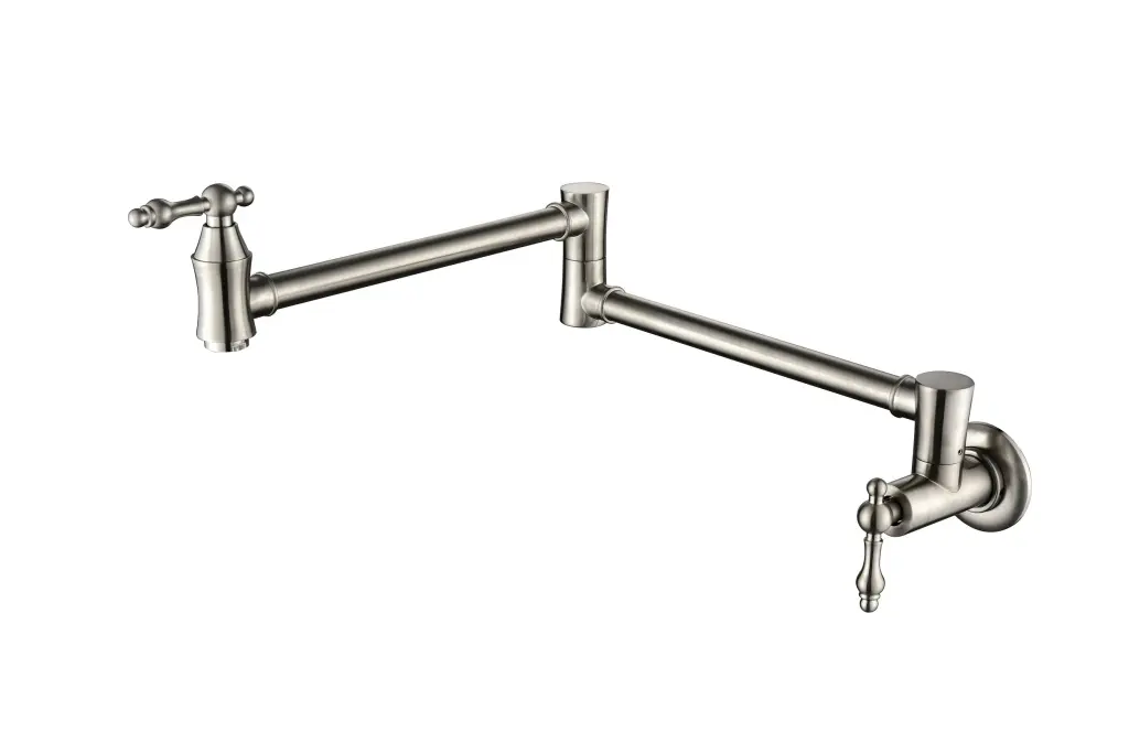 Pot Filler Faucet Wall Mount Brushed Nickel Brass Kitchen Sink w928 dongtu group