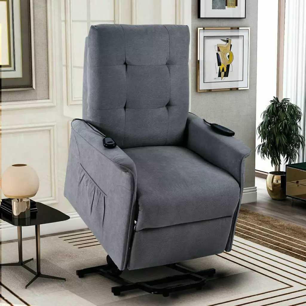 Power Lift Recliner Chair Elderly Adjustable Massage - 31x28x40 Inches - Living Room Bedroom Recliner ARCTICSCORPION