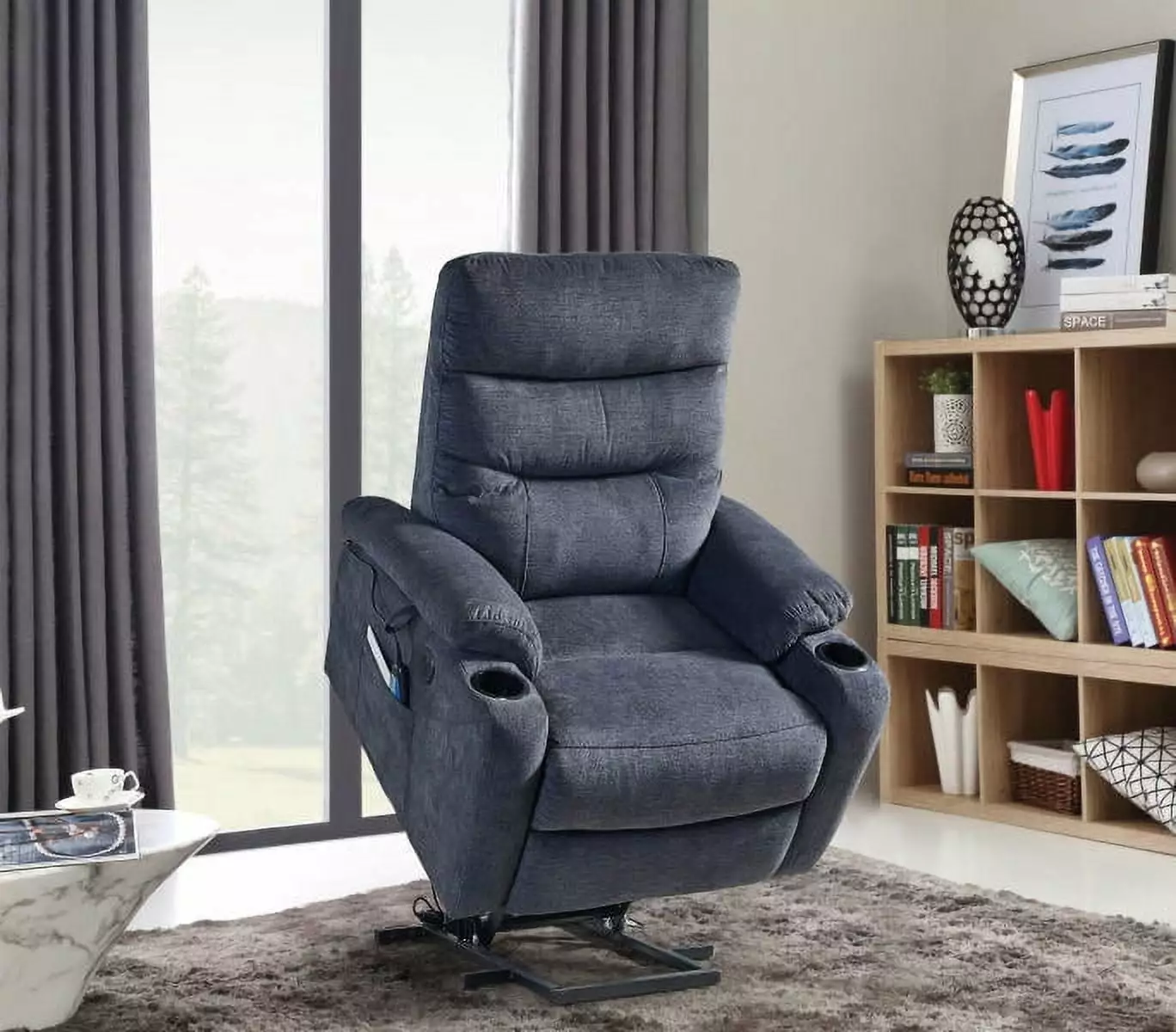 Liyasi Electric Power Lift Recliner Chair Massage Heat Elderly 3 Positions USB Ports DeeHome