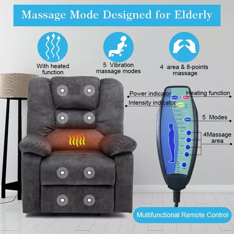 Recliners Lift Chair Relax Sofa Chair - Power Electric Reclining Elderly ibsun