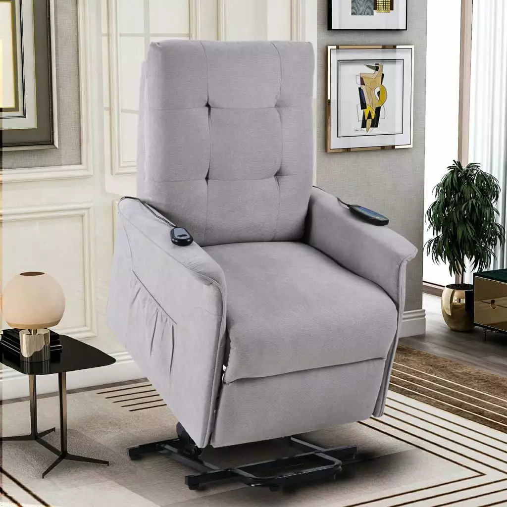 Power Lift Recliner Chair Elderly Adjustable Massage - 31x28x40 Inches - Living Room Bedroom Recliner JINS & VICO
