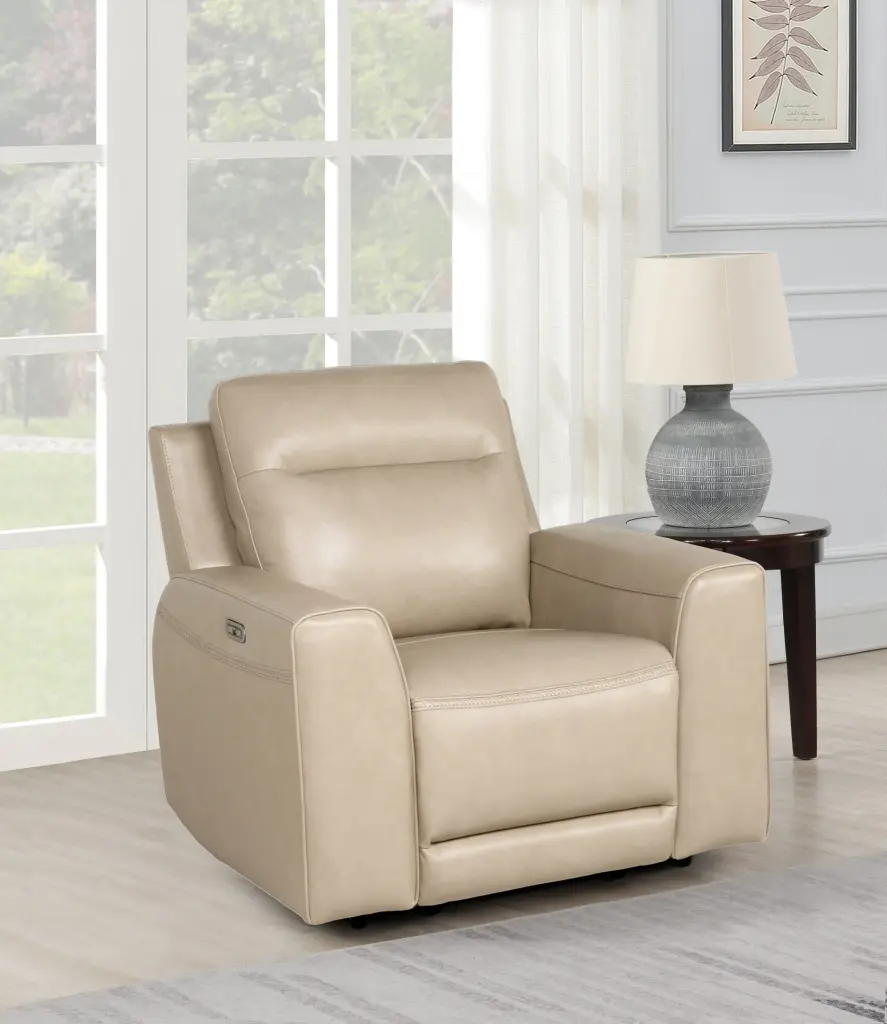 Updated Leather Power Reclining Sofa Group Top Grain Leather Dual Power Footrest Living Room Set steve silver furniture