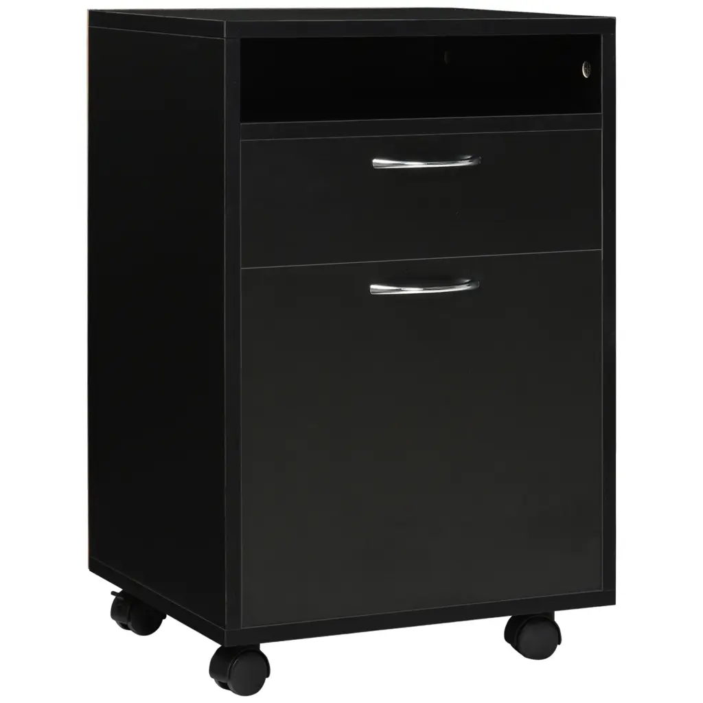 Mobile Storage Cabinet Organizer Drawer and Cabinet Printer Stand Home Office aosom business