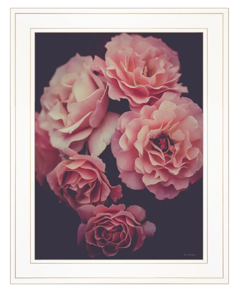 Dreamy Rose Seven Trees Design Ready To Hang Framed Print White Wall Art trendy decor 4u