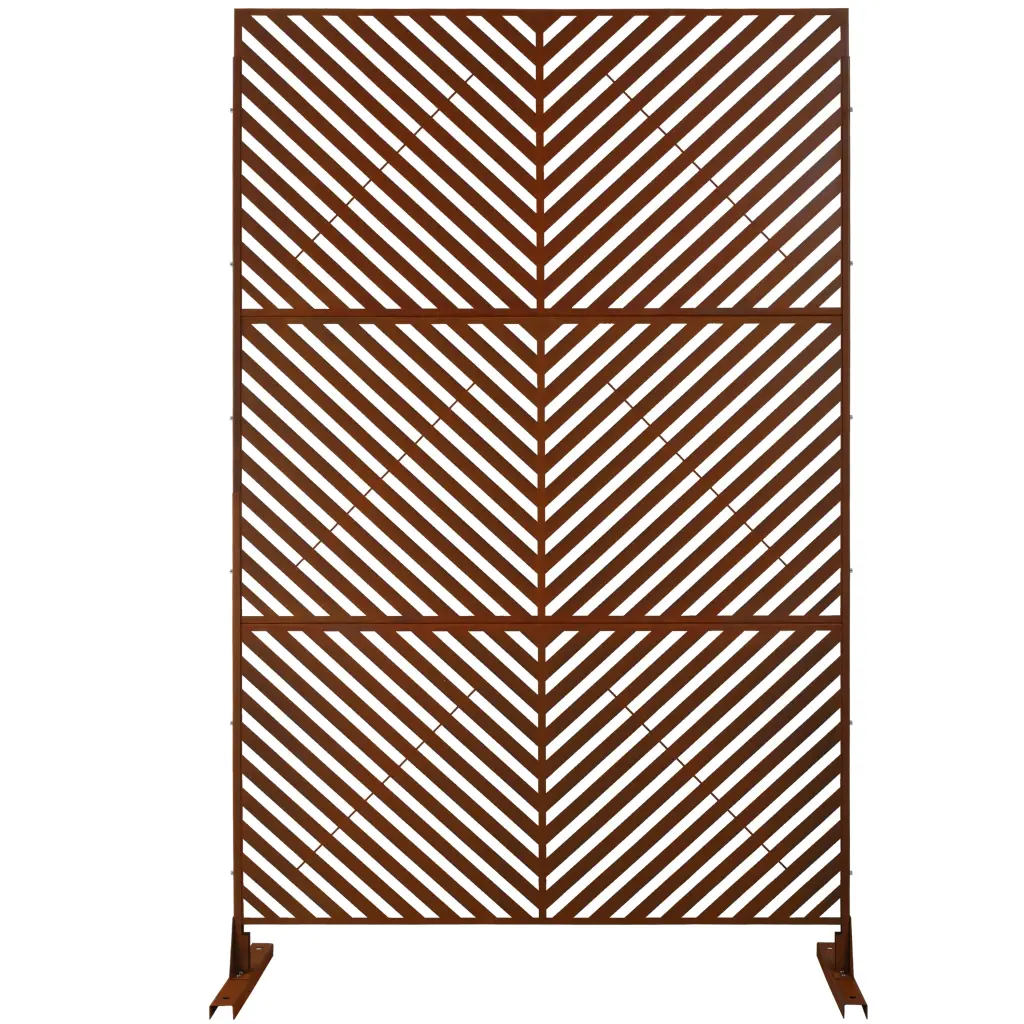 Outdoor Indoor Privacy Screen Metal Privacy Screen 76Hx48W Freestanding g-h