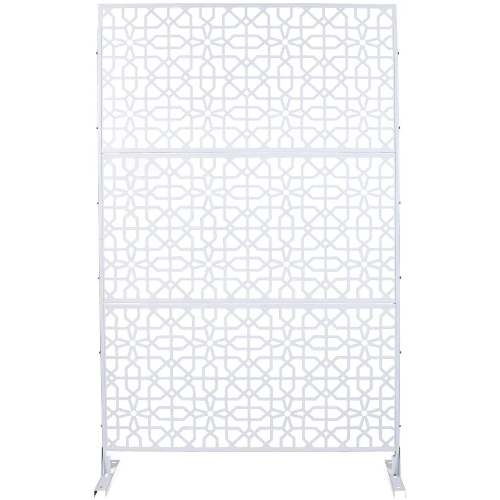 Outdoor Indoor Privacy Screen Metal 76 Inch H 48 Inch W Free Standing g-h
