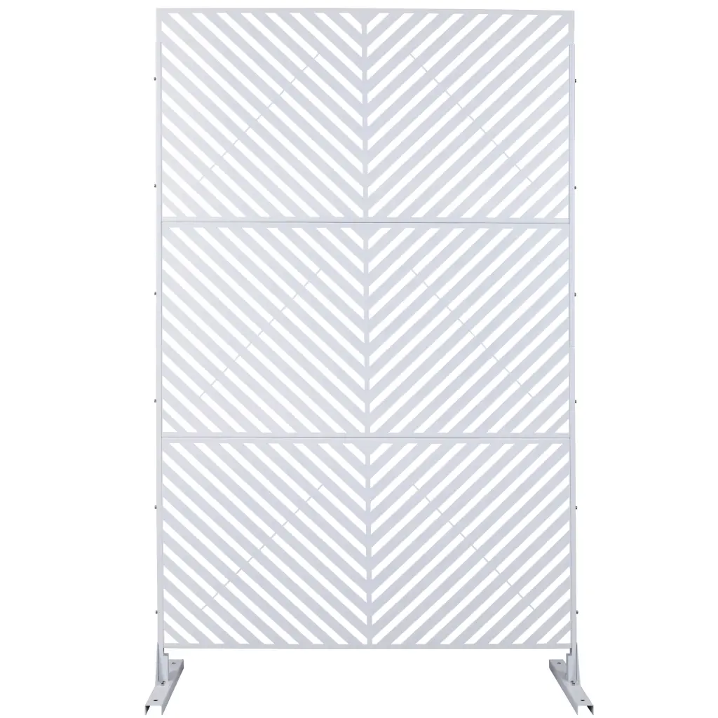 Outdoor & Indoor Privacy Screen Metal Privacy Screen 76 H 48 W Free Standing g-h