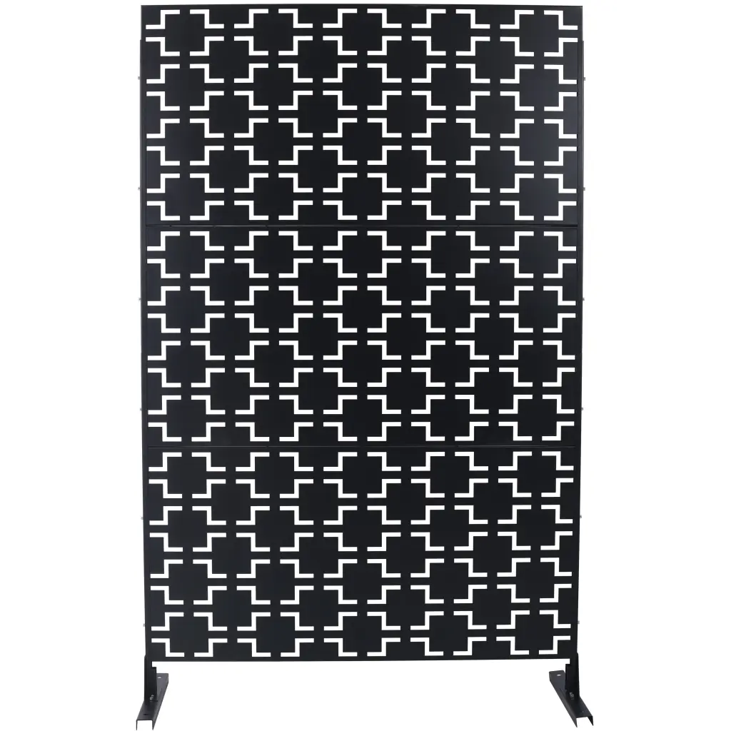 Outdoor & Indoor Privacy Screen Metal Privacy Screen 76 H 48 W Freestanding g-h