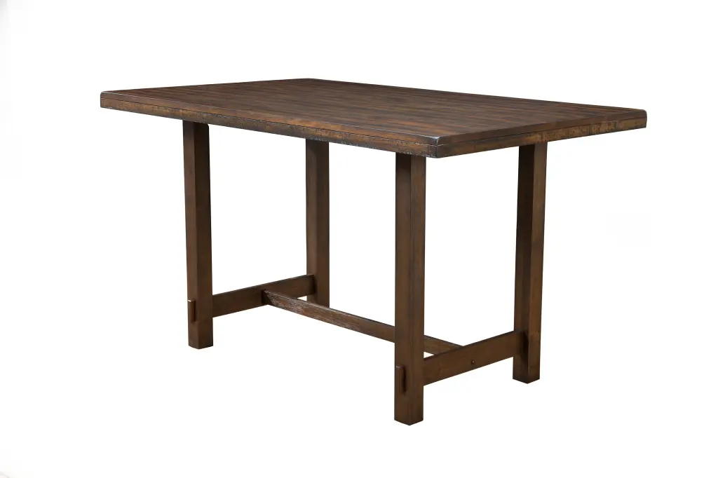 Wooden Rectangular Pub Height Dining Table Distressed Finish Bar Table royal hampton