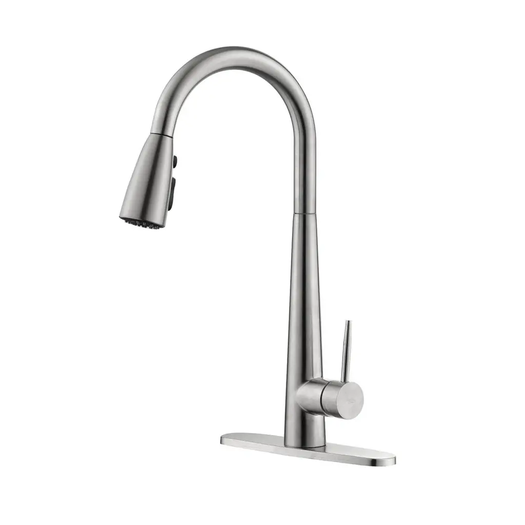 Kitchen Faucet Pull Down Sprayer Brushed Nickel Stainless Steel Sink Tap w2287