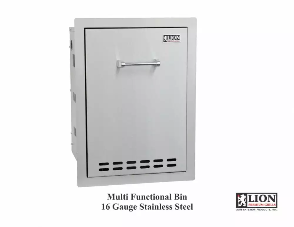 Trash Bin and Liquid Propane Tank Pull-Out Drawer - L55628 Lion Premium Grills