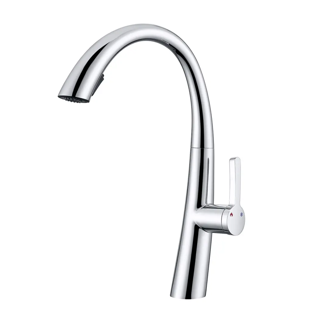 Chrome Single Handle Stainless Steel Pull Out Kitchen Faucet Chrome St sihua sanitary ware