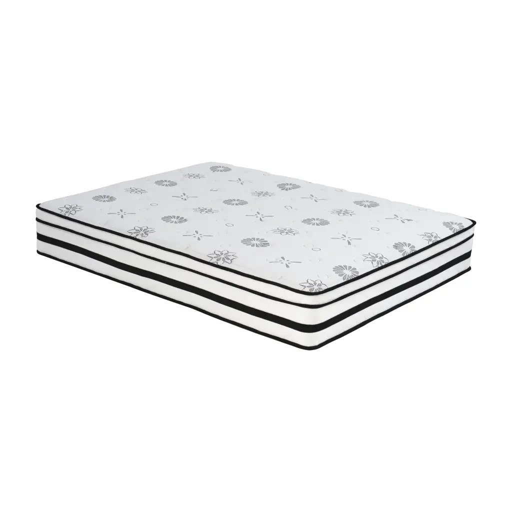 12 Inch Queen Mattress Highly Quilted Cover Hybrid Mattress White Plush kanepe
