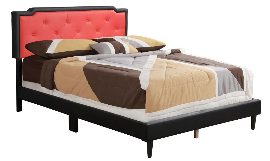 Deb G1120 Queen Bed All One Box Black Foam PU Mattress glory furniture