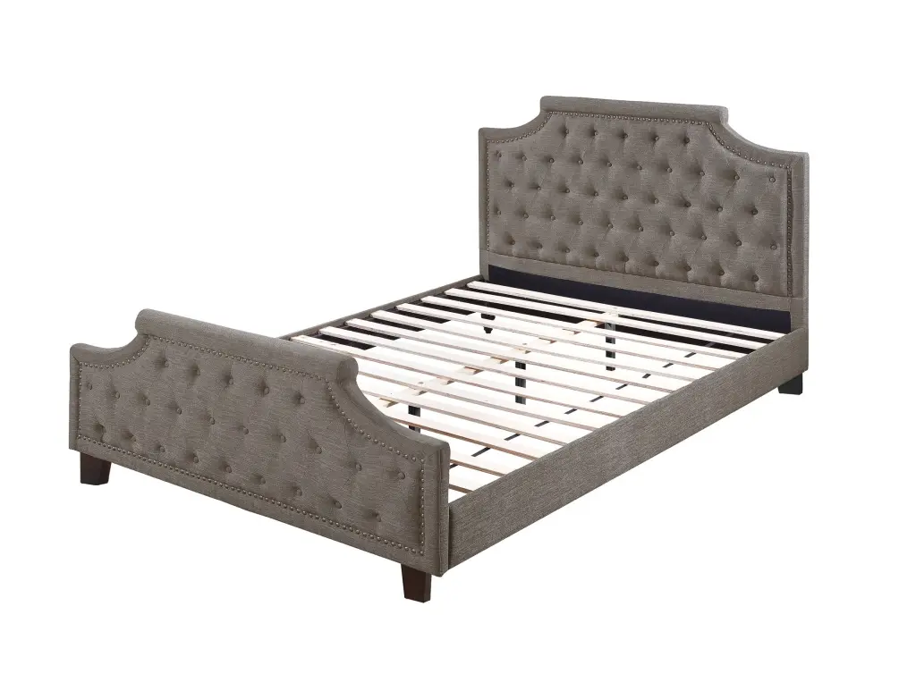 Modern Style Brown Polyfiber American Traditional 1Pcs Queen Size Bed kanepe