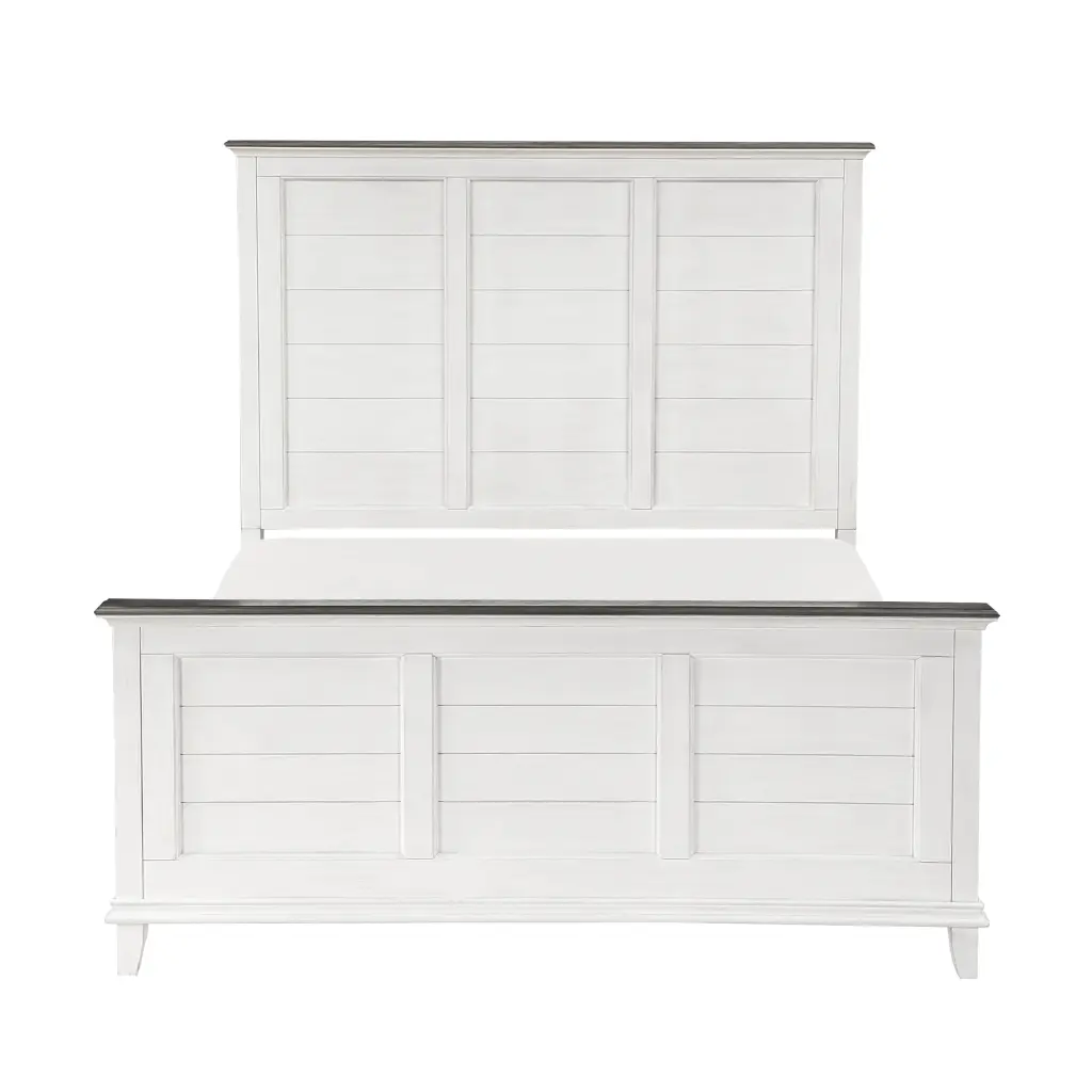 Timeless Antique White Finish Queen Bed Farmhouse Style Bedroom Furniture kanepe