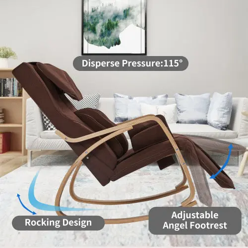 Full Massage Function Air Pressure Cozy Relax Rocking Chair Living Room civilfurniture