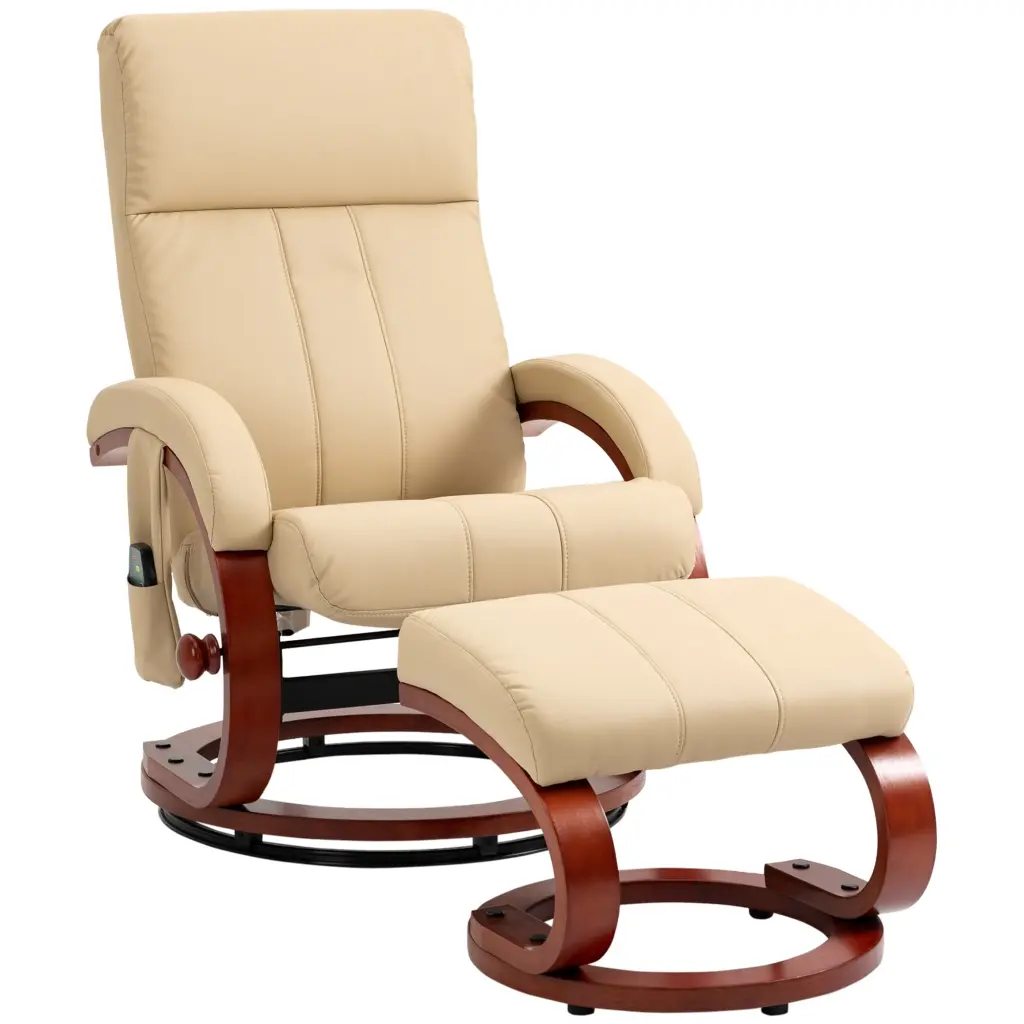 HomCom Electric Faux Leather Recliner Chair Ottoman Living Room aosom business