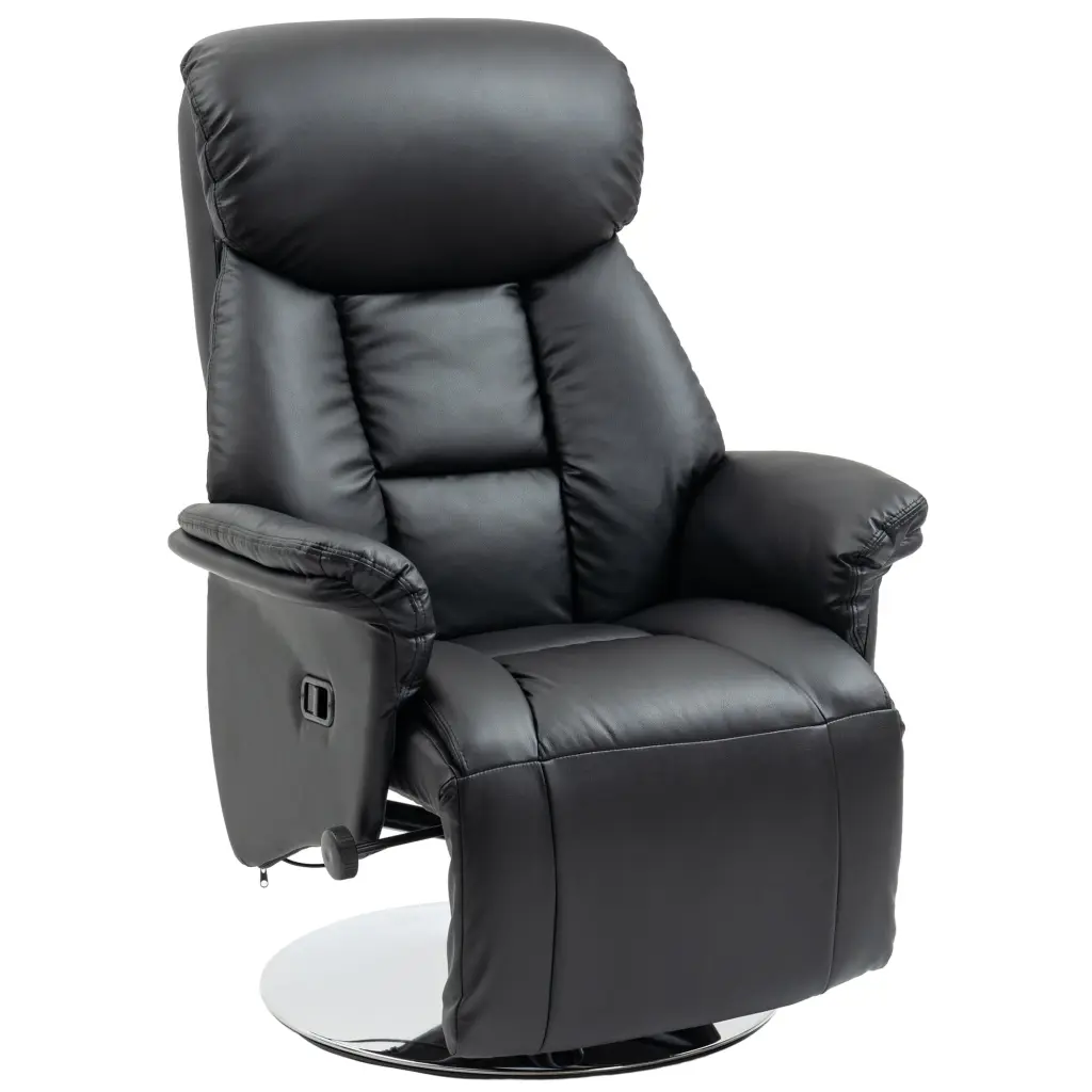 HomCom Manual Recliner Chair Adults, Adjustable Swivel Recliner Footrest aosom business