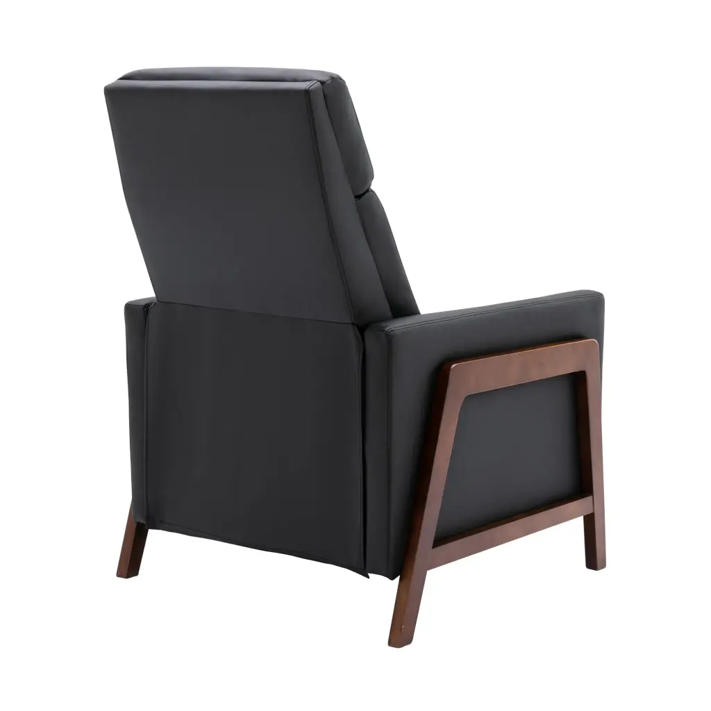 Set Two Wood Framed PU Leather Recliner Chairs Adjustable Home Theater bed best