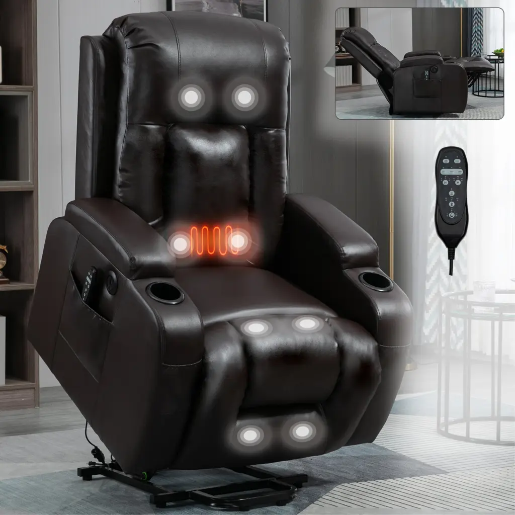 Infinite Position Up To 350 Lbs Power Lift Recliner Chair Elderly - Comfortable Seating comfortmax