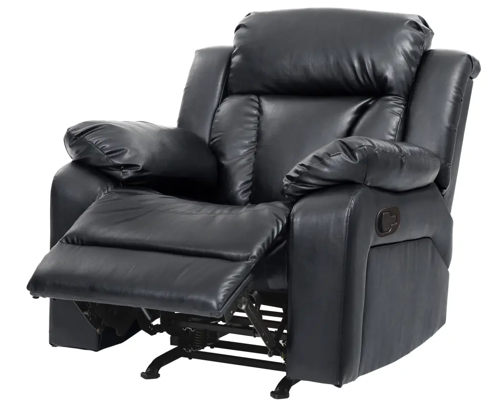 Daria G683 RC Rocker Recliner Black Foam PU Leather glory furniture