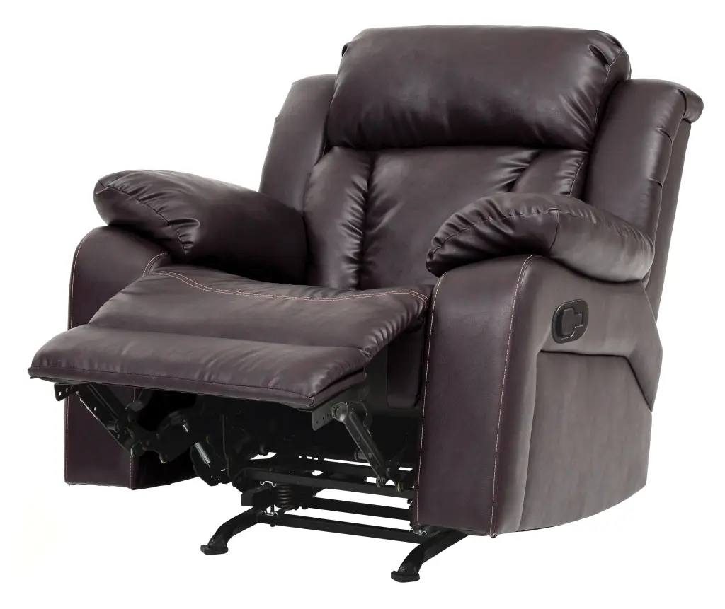 Daria G686 Rc Rocker Recliner Dark Brown Dark Brown Foam Pu Comfortable Living Room Chair glory furniture