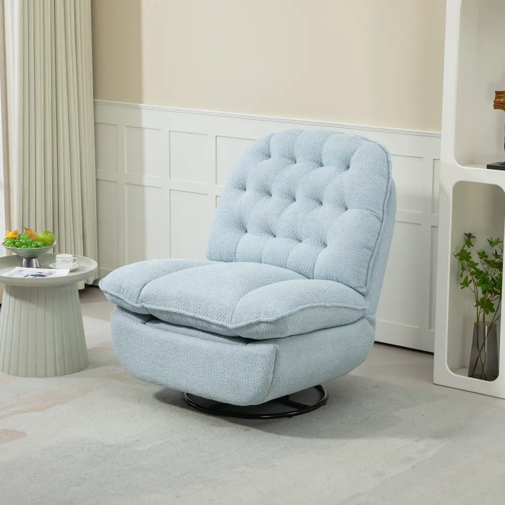 360 Swivel Recliner Adjustable Chair Chenille Fabric Living Room homemax