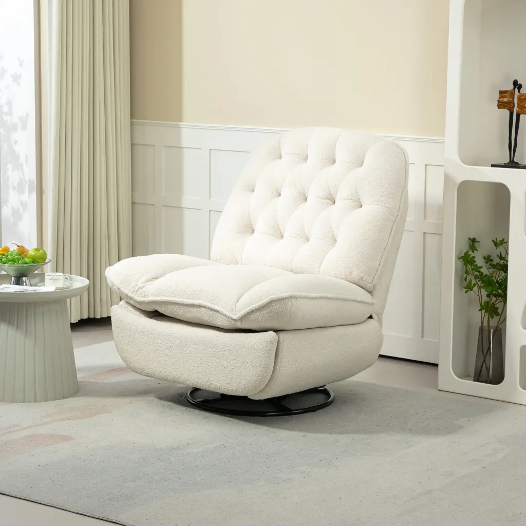360 Swivel Recliner Adjustable Chair - Chenille Glider Swivel Reclining homemax