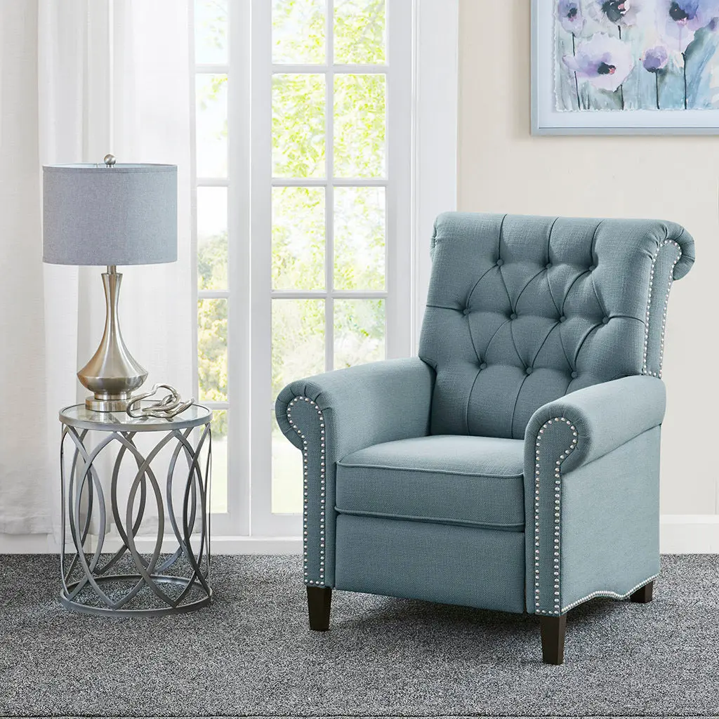 Aidan Recliner Blue Solid Wood jla