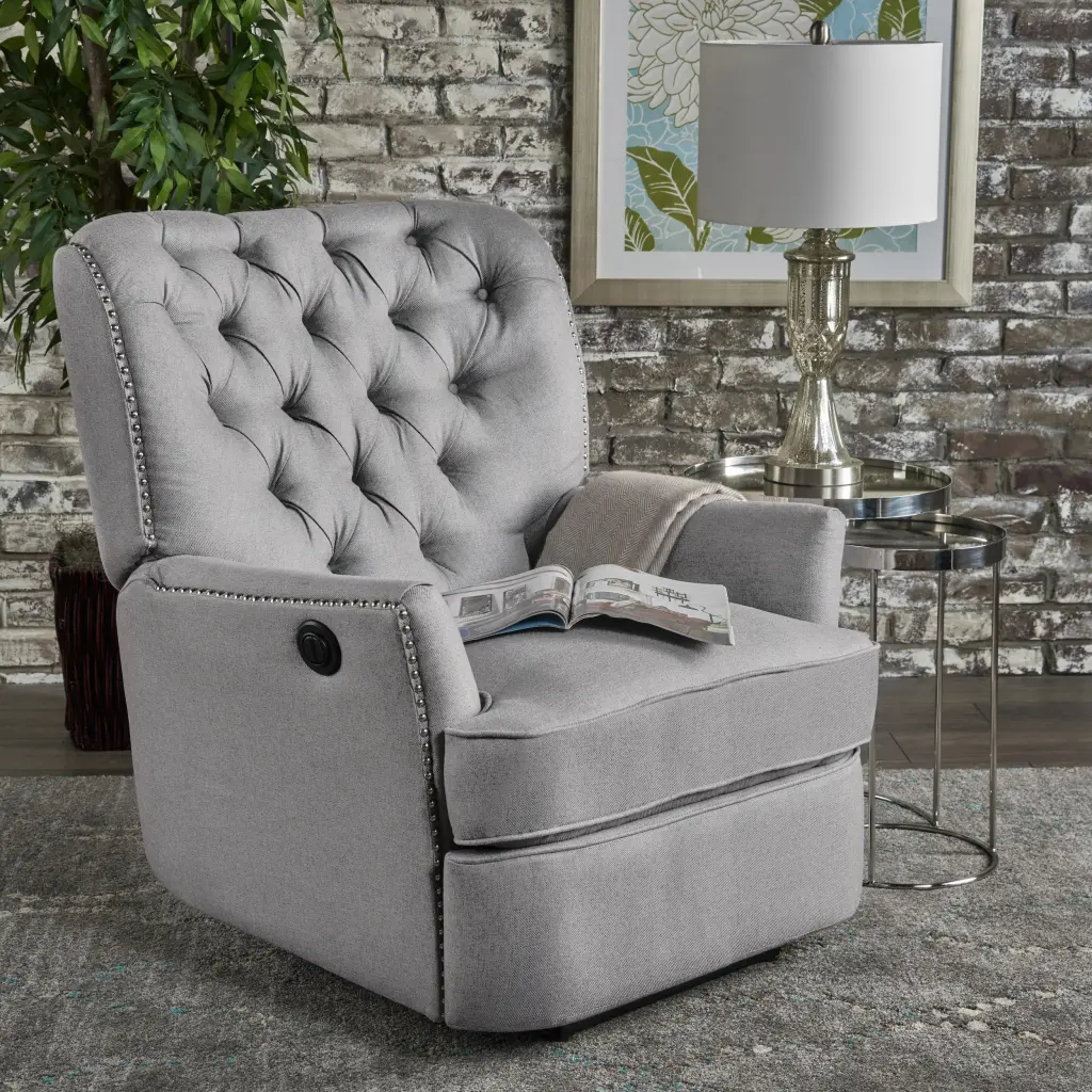 Indulge Ultimate Ease Electric Recliner Chair Elegant Copper Accents nh-ocean furniture