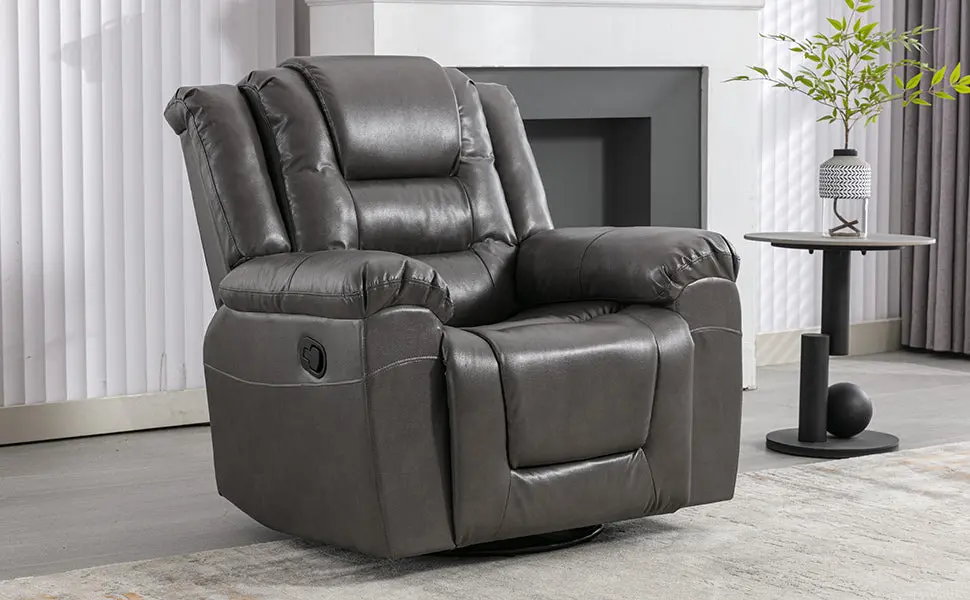 360 Swivel And Rocking Home Theater Recliner Manual Recliner Chair Cup Holder rnb