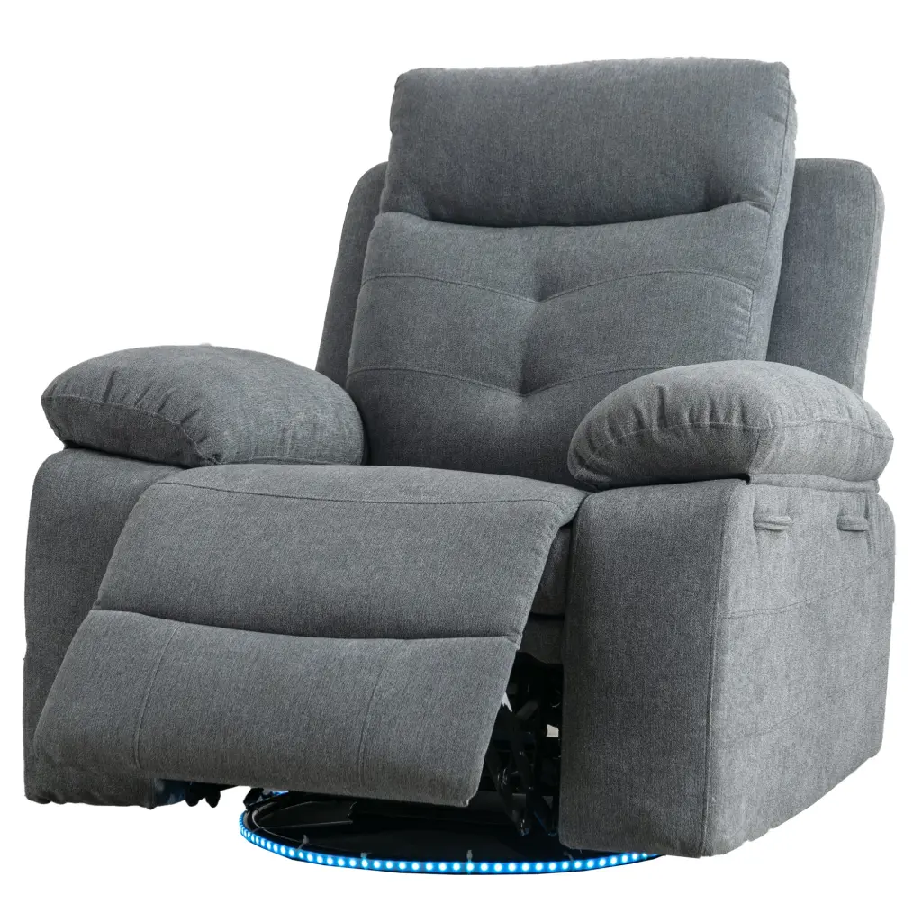 Power Recliner Glider Chair Bluetooth Speaker 270 Degree Swivel Living Room rnb