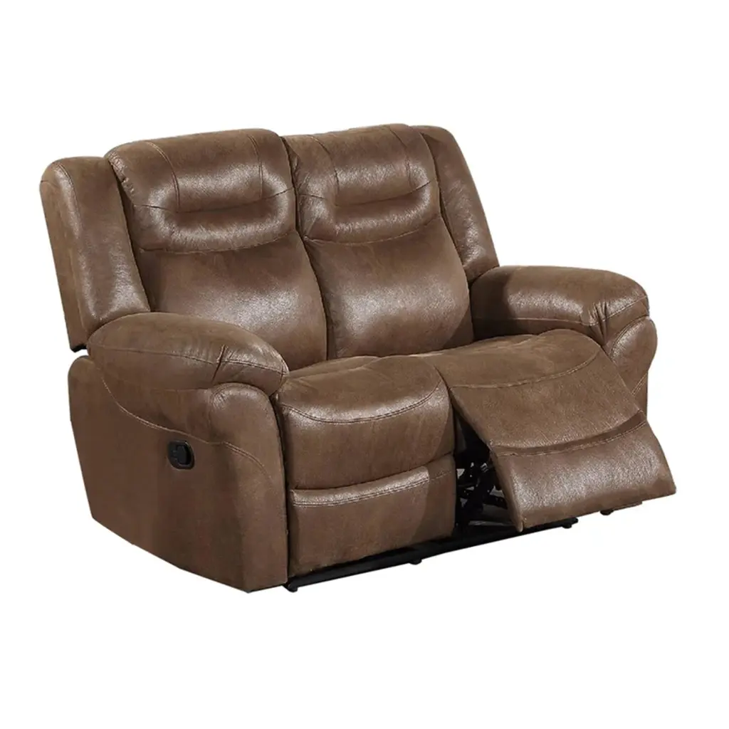 Betty 65 Inch Power Reclining Loveseat Pull Tab Mechanism, Brown Comfortable royal hampton