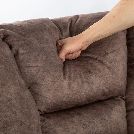 Power Lift Recliner Chair Massage Elderly Brown Velvet Sofa w1403