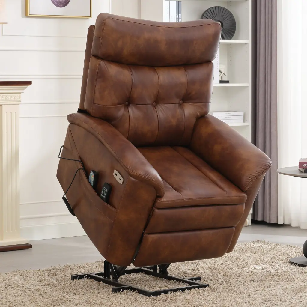Dual Motor Power Lift Recliner Chair Elderly One Touch Reset Lay Flat xichen indoor furniture co.- ltd