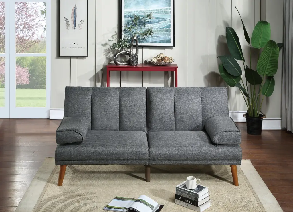 Blue Grey Polyfiber Adjustable Sofa Living Room Furniture Solid Wood Legs Reclining Couch kanepe