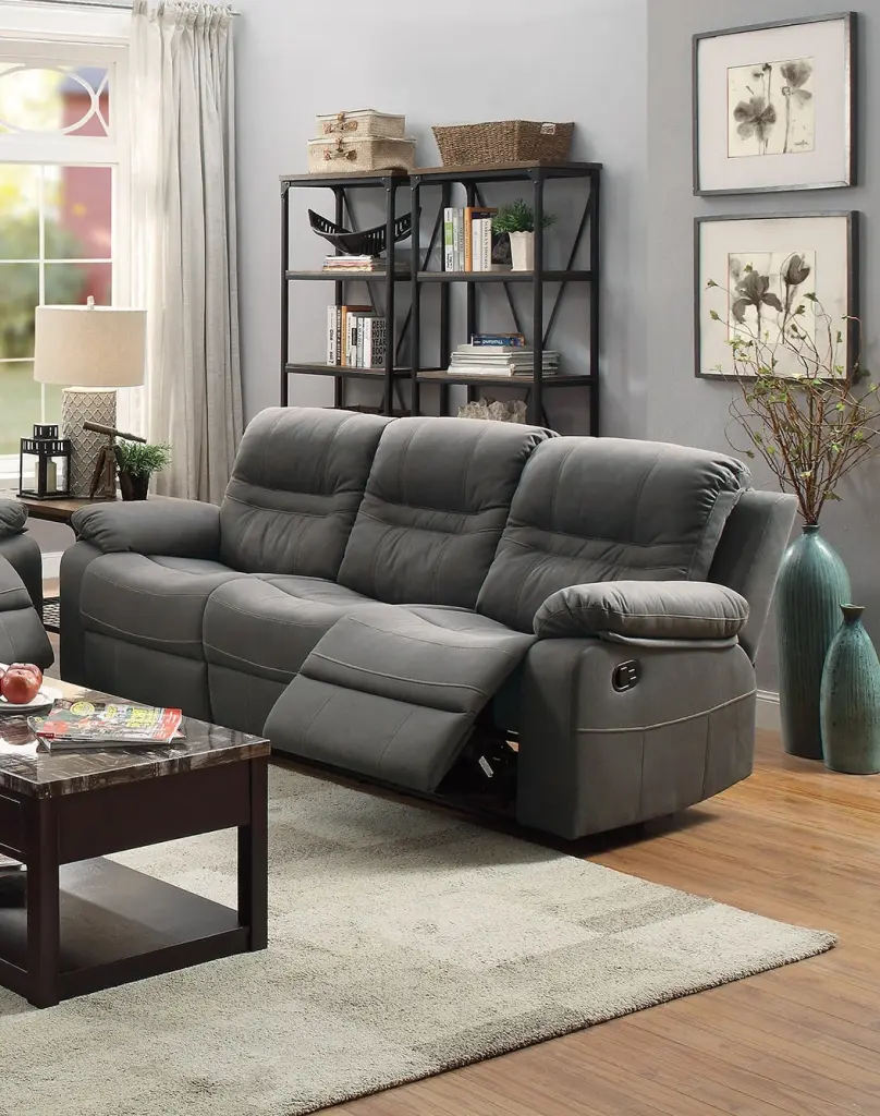 Contemporary Motion Sofa 1Pc Couch Metal Reclining Plush Cushion Living Room Furniture kanepe