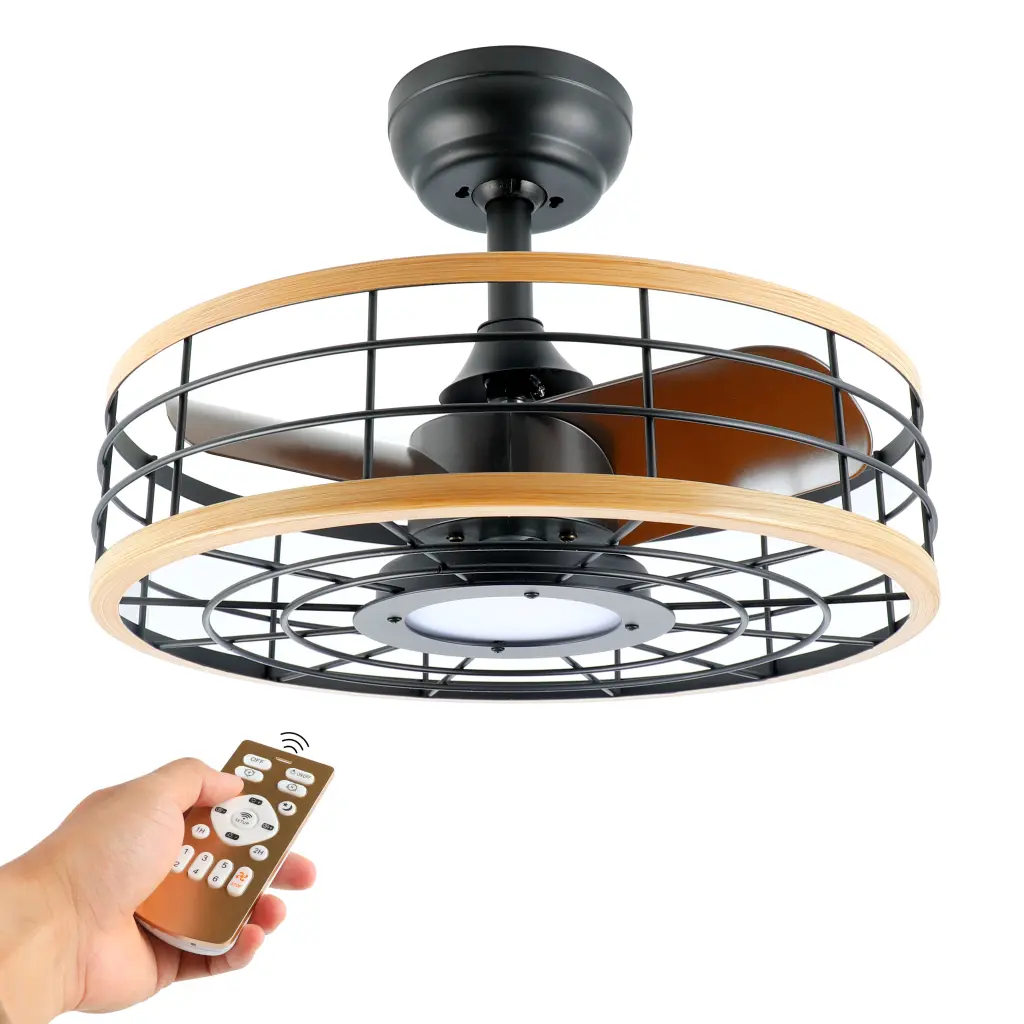 Infinipower 16 Inch Caged Ceiling Fan Lights and Remote w1134dhs