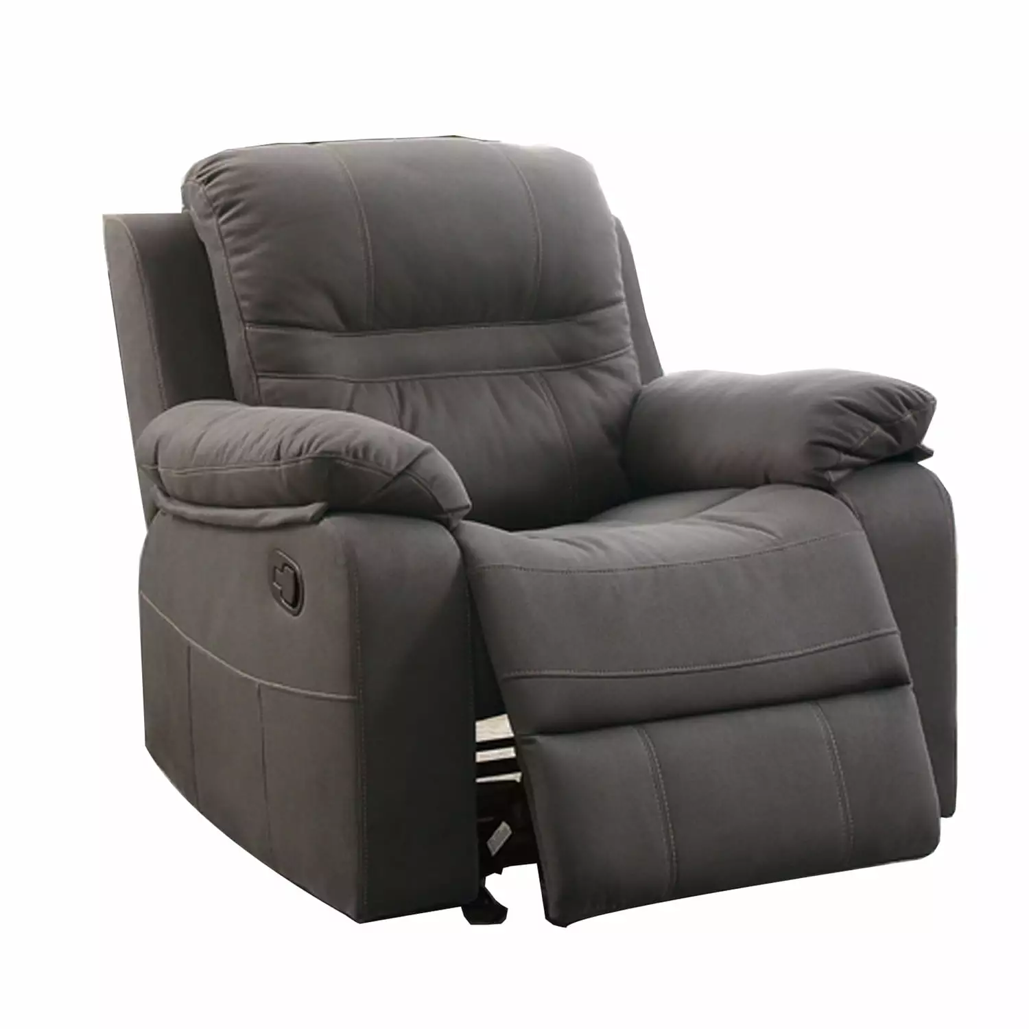 Maykoosh Renaissance Refinement Leatherette Rocker Recliner Gray - Stylish Living Room Chair