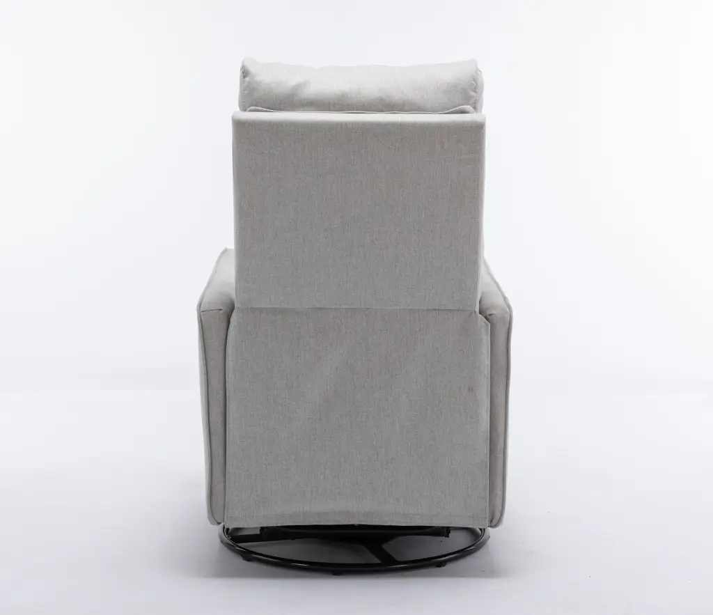 038 Cotton Linen Fabric Swivel Rocking Chair Glider Rocker Recliner Nursery Chair - Comfortable Seating dg collection