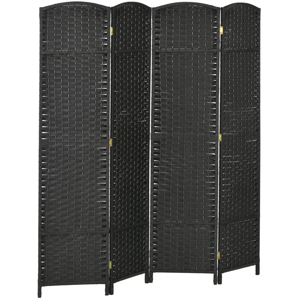Homcom 4 Panel Folding Privacy Screen Room Divider 5.6 Feet Tall Freestanding aosom business