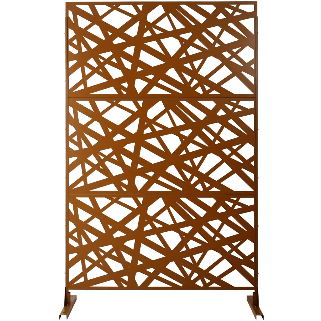 Outdoor Indoor Privacy Screen Metal 76 Inch H 48 Inch W Freestanding g-h
