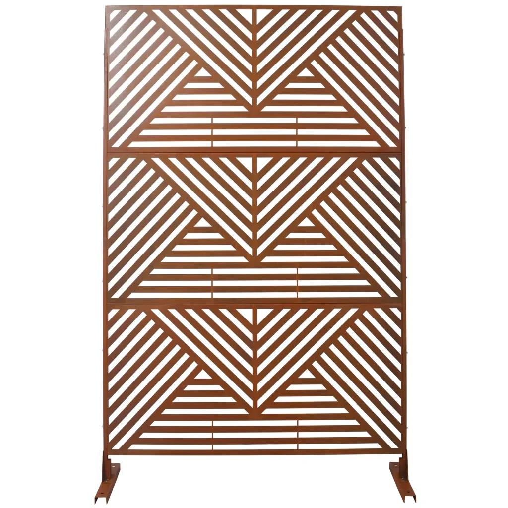 Outdoor Indoor Privacy Screen Metal Panel 76 Inches H 48 Inches W Free Standing g-h