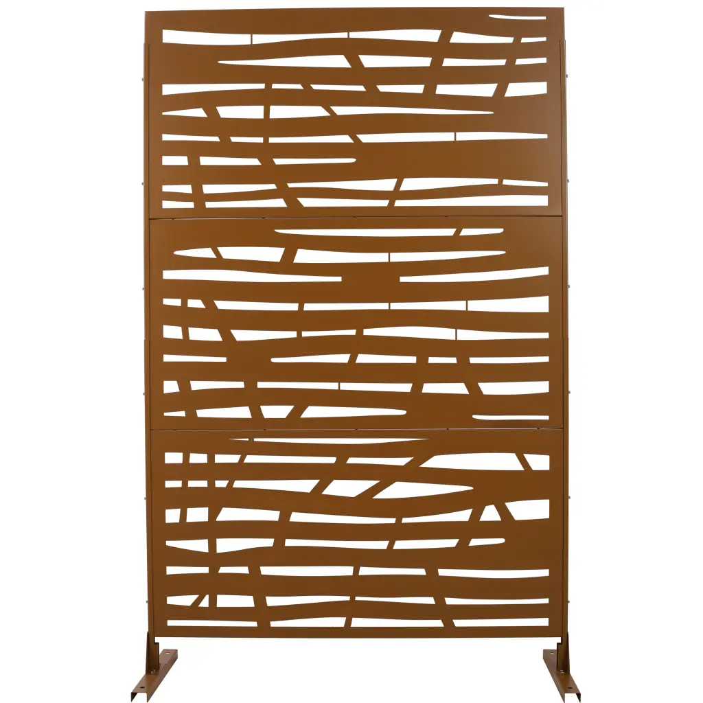 Outdoor Indoor Privacy Screen Metal Privacy Screen 76 Inch H 48 Inch W Freestanding g-h