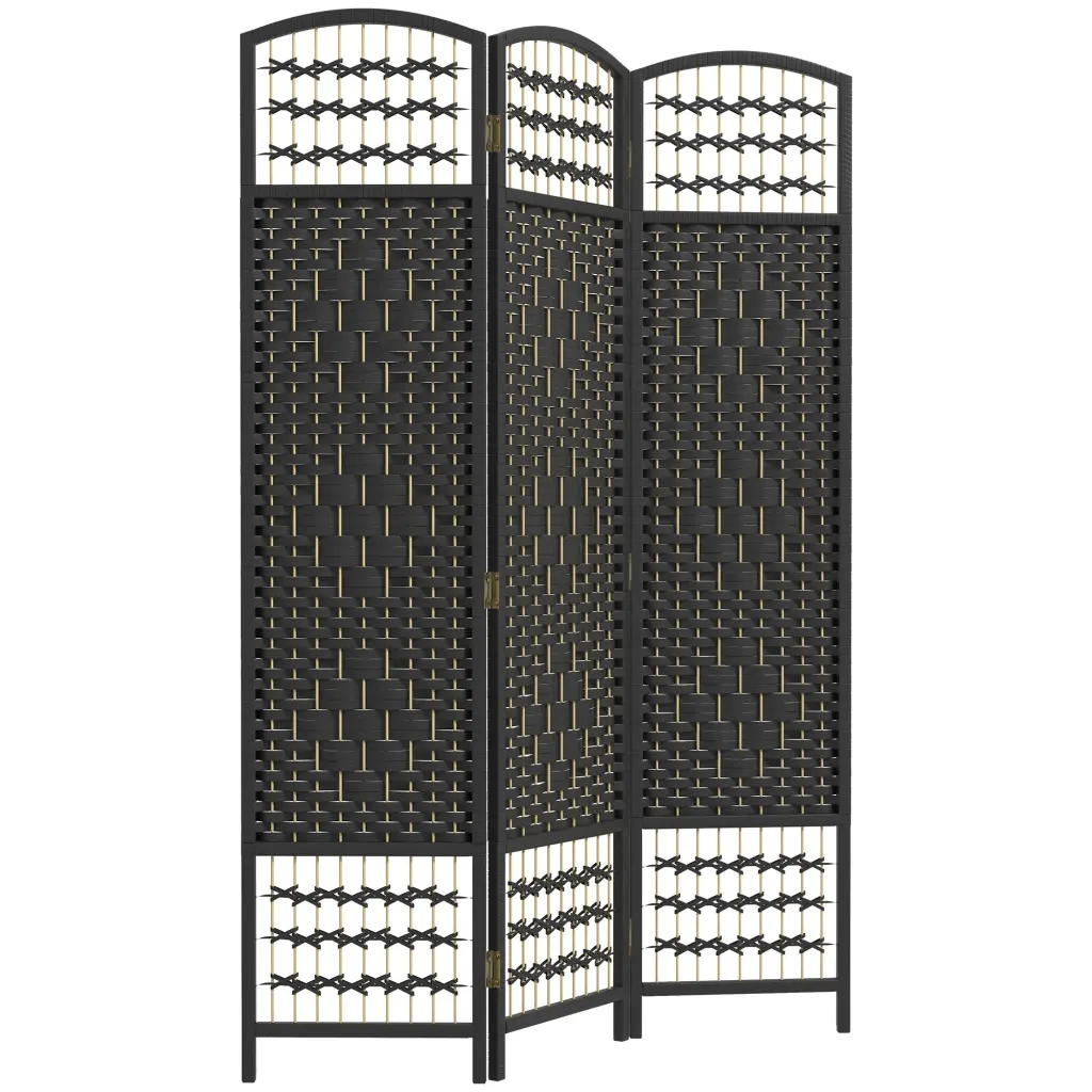 Homcom 3 Panel Room Divider Folding Privacy Screen 5.6' Room Separator Modern Partition aosom business