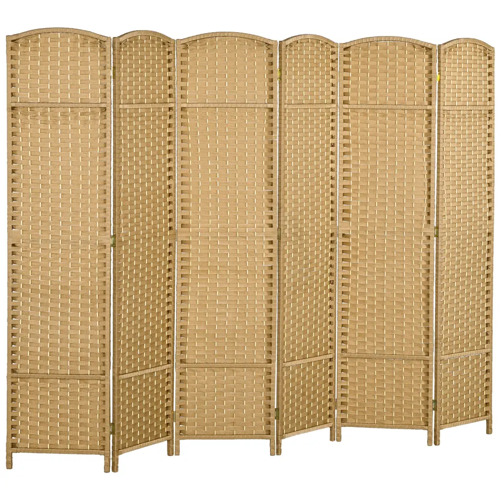 Homcom Room Divider 6 Panel Folding Privacy Screen 5.6 Feet Tall Freestanding aosom business