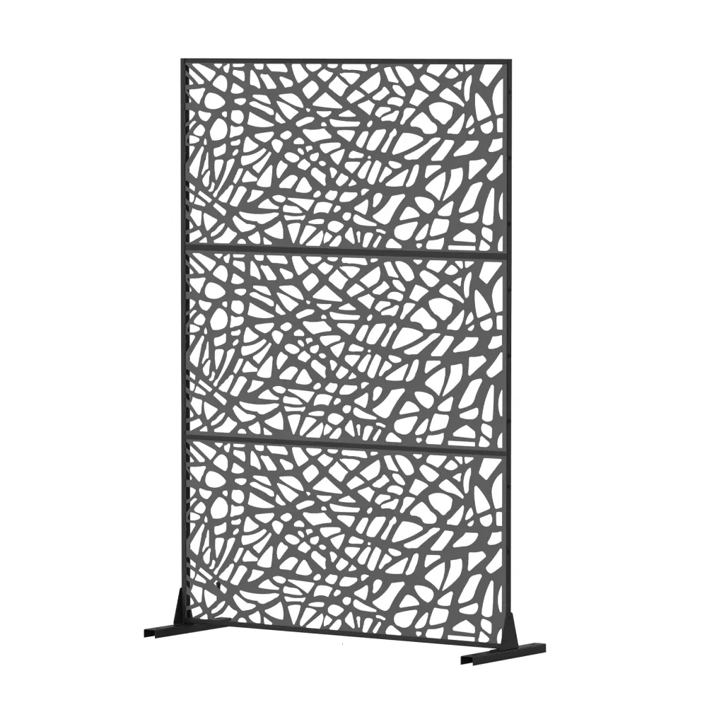 Metal Privacy Screens And Plastic Panels Free Standing Freestanding Room Divider crefise patio life