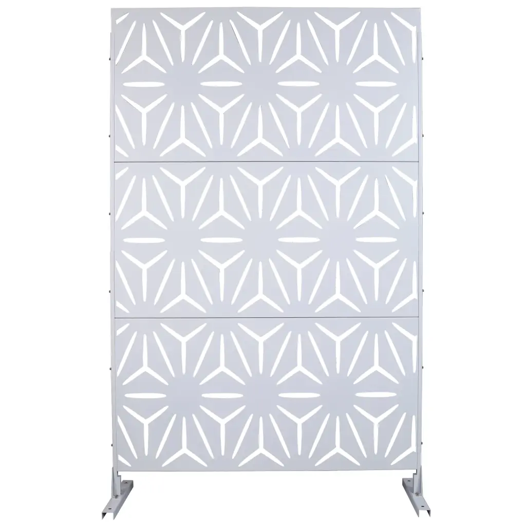 Outdoor Indoor Privacy Screen Metal 76" H 48" W Free Standing g-h